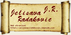 Jelisava Radaković vizit kartica